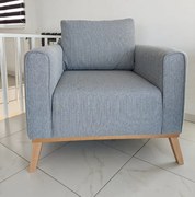 Fotoliu MILTON 1 SEATER LIGHT GREY