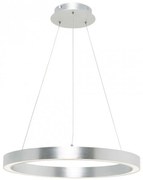 Lustra LED design modern circular CARLO argintiu, diametru 40cm