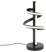 Lampă de masă de design neagră incl. LED cu dimmer - Rolla