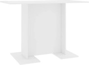 vidaXL Masă de bucătărie, alb, 110x60x75 cm, lemn prelucrat