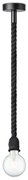 Lustră pe cablu LEONARDO ROPE 1xE27/10W/230V negru