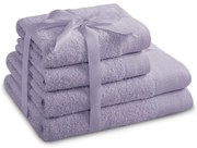 Prosoape de baie mov lavandă 4 buc. din bumbac din frotir Amari – Restilo