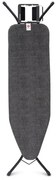 Masa de calcat Brabantia B 1003335, 124x38 cm, 7 pozitii de reglare, Suport fier de calcat, Negru