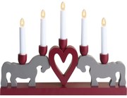 Decorațiune luminoasă de Crăciun roșie Leksand – Star Trading