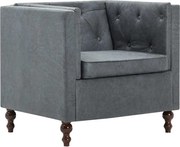 vidaXL Fotoliu, gri, material textil