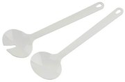 Set de 2 ustensile pentru salata Fackelmann 41810 , 29,5 cm, Plastic, Alb