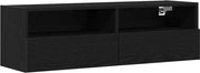 vidaXL Dulap TV de perete Stejar Negru 100 x 30 x 30 cm Lemn compozit