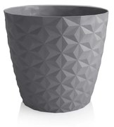 Ghiveci reciclat Crystal matt 30 cm,gri piatră, 4HOME