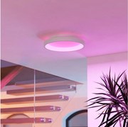 Eglo 901912 - Plafonieră LORETELLO-Z LED RGBW, reglabilă, 19,6W, 230V, Ø35 cm, alb