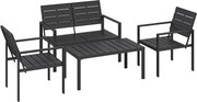 Outsunny Set Mobilier de Grădină cu Canapea, Fotolii și Măsuță, Ideal pentru Exterior | Aosom Romania