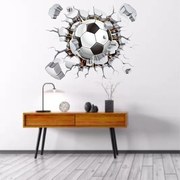 Sticker perete Minge Fotbal 3D