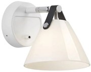 Aplica design nordic STRAP alb/ sticla alba 46241001 DFTP