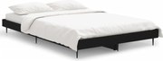 vidaXL Cadru de pat, negru, 120x190 cm, lemn prelucrat