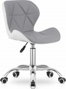 OFERTA Scaun de birou AVOLA gri-alb din piele ecologica clasa a II-a