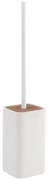 Perie de toaletă autoportantă Gedy NINFEA alb/bambus