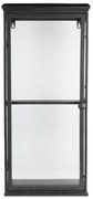 Vitrina neagra, din metal si sticla, Verre