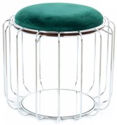 Taburet tapitat/masuta de cafea rotund/a Comfortable 50x50x45 cm verde