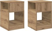 vidaXL Masă laterală 2 pcs Stejar Artizanal 30,5 x 30 x 45 cm