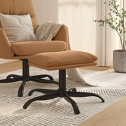 vidaXL Taburet, gri taupe, 60x60x36 cm, microfibră