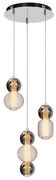 Lustra LED suspendata design modern decorativ Drop 3L crom