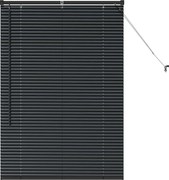 vidaXL Jaluzele venetiene Manual Negru 130 x 85 cm Aluminiu