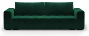 Canapea extensibila din catifea Milo Casa Luca, verde