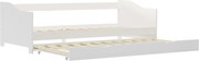 vidaXL Cadru pat canapea, extensibil, alb, 90 x 200 cm, lemn de pin