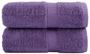 vidaXL Prosoape de baie premium SOLUND, 2 buc., violet, 30x30 cm, 600 g/m²