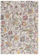 Covor crem țesut manual din lână 120x170 cm Tania Floral – Flair Rugs