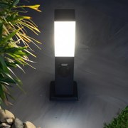 Brilagi - Lampă de exterior cu 2 prize SCHUKO NOVA 1xE27/15W/230V 40 cm IP44 neagră