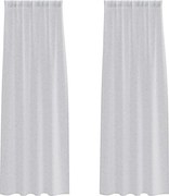 vidaXL Cortină din Voile 2 pcs Gri deschis 225 x 140 cm Poliester