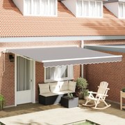 vidaXL Cortina Retractabilă Gri deschis 400 × 300 cm Poliester