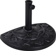 Outsunny Bază pentru Umbrelă Semicirculară de Ø38 mm si Ø48 mm cu Manivelă, 50x31x32 cm, Negru | Aosom Romania