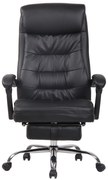 Scaun directorial cu suport picioare, funcție recliner, SIB 7568, Negru