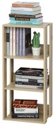 Biblioteca din lemn cu 3 rafturi, 40x29.2x87.9cm HOMCOM | Aosom RO