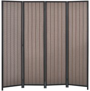 HOMCOM Paravan din lemn divizor de cameră cloison de séparation pliabil 4 panouri 180 x 180 cm maro | Aosom Romania