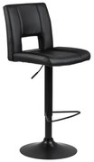 Scaun bar cu înălțime ajustabilă Actona Sylvia, negru