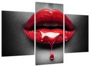 Tablou cu buze de femeie (90x60 cm)