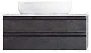 Mobilier suspendat, Kolpasan, Alexis, pentru lavoar pe blat 80 cm, Dark Concrete