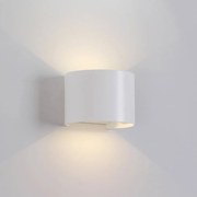 Aplica LED de perete iluminat exterior ambiental IP54 DAVOS alba