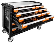 Cărucior pentru scule, 12 sertare 229 componente 84-225+G