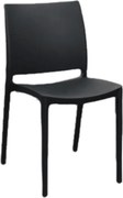 Set 4 scaune POLI -HORECA-POLIPROPILENA - NEGRU