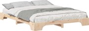 vidaXL Cadru de pat Maro 160 x 210 cm Lemn de pin masiv