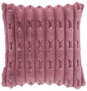 Pernă decorativă din micropluș/cocolino 50x50 cm Carved Fur – Bianca