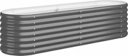 vidaXL Strat înălțat grădină 152x40x36 cm oțel galvanizat