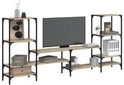 vidaXL Comodă TV, stejar sonoma, 206,5x28,5x95 cm, lemn compozit