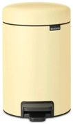 Cos de gunoi cu pedala Brabantia NewIcon 1008836, 3 L, Inchidere lina, Baza antiderapanta, Galben