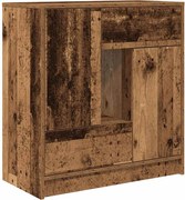 vidaXL Bufetă cu sertare și uși Lemn vechi 70,5x34x74,5 cm