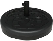 Outsunny Bază pentru Umbrele cu Stâlpi Ø38/48mm și Umplere cu 25 kg de Apă sau 35 kg de Nisip, Ø56x30.5 cm, Negru | Aosom Romania