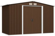 Magazie sopron metalic de gradina, maro, 257 x 205 x 178 cm, otel